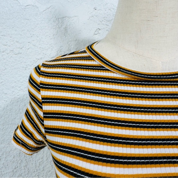XS Striped Ribbed Baby Tee - Picture 2 of 3